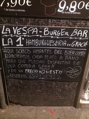 Menu photo 4 La Vespa Burger Bar Barcelona, B
