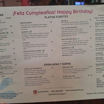La Madre - Birthday menu - Tacos Near Me - Minneapolis, Minnesota La Madre - Birthday menu - Tacos Near Me - Minneapolis, Minnesota