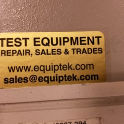 Equiptek Labs - Equiptek sticker placed on repaired equipment.
