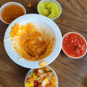 Taco Riendo - A few salsas - Mexican Near Me - Bristol, Virginia