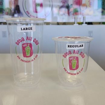 Boba All Day - Two drink sizes. - Bubble Tea Near Me - Henderson, Nevada