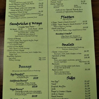 Huntley's Place - This is the back page of the breakfast menu. Photo taken September 27, 2020. - Breakfast & Brunch Near Me - Virginia Beach, Virginia Huntley's Place - This is the back page of the breakfast menu. Photo taken September 27, 2020. - Breakfast & Brunch Near Me - Virginia Beach, Virginia