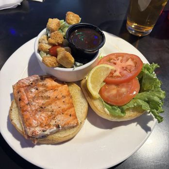 Humpy's Great Alaskan Alehouse - Grilled Salmon burger - Beer Bar Near Me - Anchorage, Alaska Humpy's Great Alaskan Alehouse - Grilled Salmon burger - Beer Bar Near Me - Anchorage, Alaska