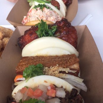 King Bao - Front: GlennRhee (Korean pulled pork), hogzilla (braised Chinese spice porkbelly), hot chicken, lobster roll ,inner harbor (crab cake) - Asian Fusion Near Me - Orlando, Florida King Bao - Front: GlennRhee (Korean pulled pork), hogzilla (braised Chinese spice porkbelly), hot chicken, lobster roll ,inner harbor (crab cake) - Asian Fusion Near Me - Orlando, Florida