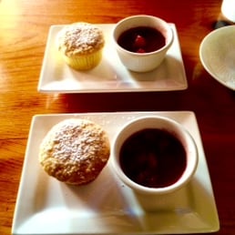 Freshly made corn muffins accompanied by berry compote. Phase 1 of the gourmet breakfast! Freshly made corn muffins accompanied by berry compote. Phase 1 of the gourmet breakfast!