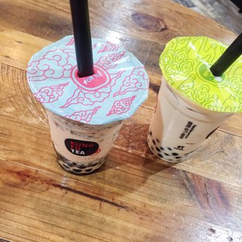Kung Fu Tea - Oreo milk tea and winter melon milk green tea with boba - Bubble Tea Near Me - Annandale, Virginia Kung Fu Tea - Oreo milk tea and winter melon milk green tea with boba - Bubble Tea Near Me - Annandale, Virginia