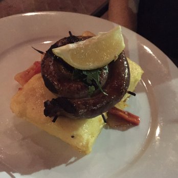 Agrodolce Osteria - Sausage wheel entree and polenta. The polenta tasted like wet bread. - Sicilian Near Me - Berkeley, California