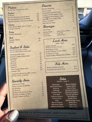 Menu photo 3 Bed - Stuy Fish Fry The Bronx, NY