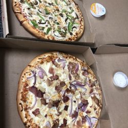 2 for 1 price pizzas customized by our customer
