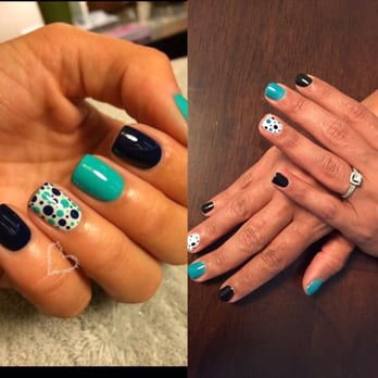 Unique Nails - Picture from Pinterest on the left...my nails done by Tammy on the right. - Nail Salons Near Me - Broomfield, Colorado Unique Nails - Picture from Pinterest on the left...my nails done by Tammy on the right. - Nail Salons Near Me - Broomfield, Colorado