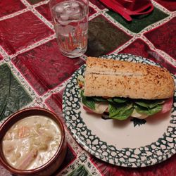 Cravin’ Raven - Split pea and ham soup and Italian sub sandwich