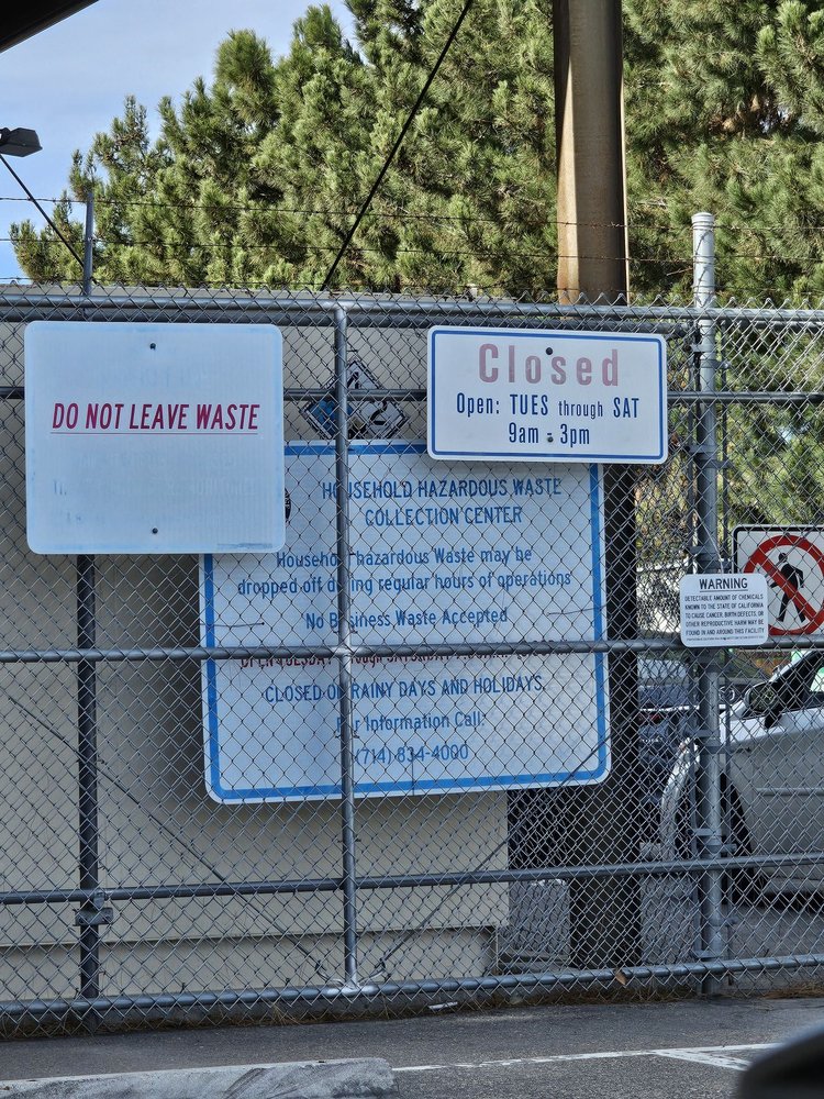 Irvine Household Hazardous Waste Collection Center Oak Canyon Irvine Ca HOUSEHOLD HAZARDOUS WASTE COLLECTION CENTER - Updated June 2025 - 57