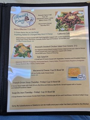 Menu photo 1 Atwood's Bakery Alexandria, LA