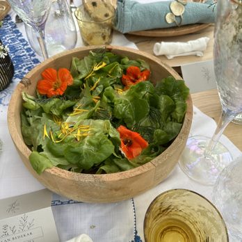 Laguna Tastes & Tours - Farm fresh salad with edible flowers. - Art Tours Near Me