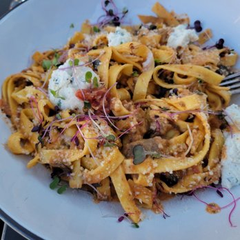 Trade House - Vegetarian tagliatelle bolognese with eggplant and mushrooms was outstanding! - Pubs Near Me - Salem, Massachusetts