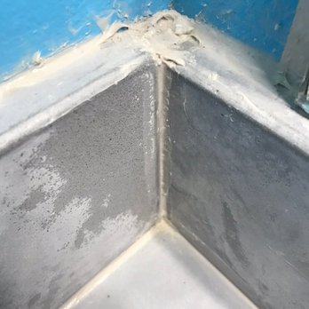Concrete Magic Designs - Silicone sealer used everywhere to cover up mistakes on measurements, however didn't make it look smooth or nest in appearance. - Masonry/Concrete Near Me Concrete Magic Designs - Silicone sealer used everywhere to cover up mistakes on measurements, however didn't make it look smooth or nest in appearance. - Masonry/Concrete Near Me