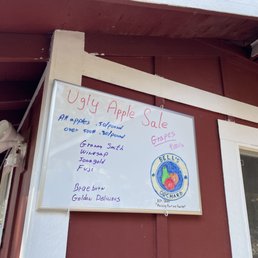 The "Ugly Apple Sale" sign~
