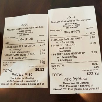 JoJu - Bubby and me. We ordered too much..... One sandwich can be enough for both of us. But we ordered two different kinds of sandwich. - Coffee & Tea Near Me - Elmhurst, New York JoJu - Bubby and me. We ordered too much..... One sandwich can be enough for both of us. But we ordered two different kinds of sandwich. - Coffee & Tea Near Me - Elmhurst, New York