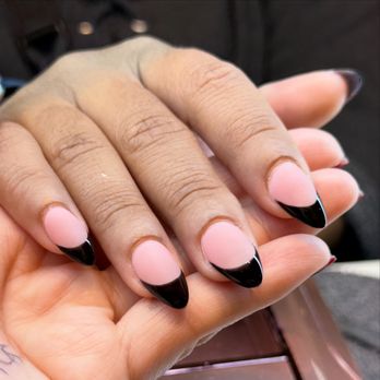 Sparkle Nail Salon - Black French for isolated chrome - Nail Salons Near Me - Chicago, Illinois Sparkle Nail Salon - Black French for isolated chrome - Nail Salons Near Me - Chicago, Illinois