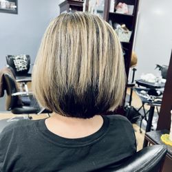 Karma Salon & Spa - Hair cut short and hight light