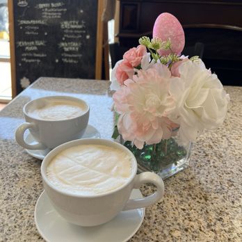 Piroshky & Crepes - Two cups of coffee - Bakeries Near Me - Everett, Washington
