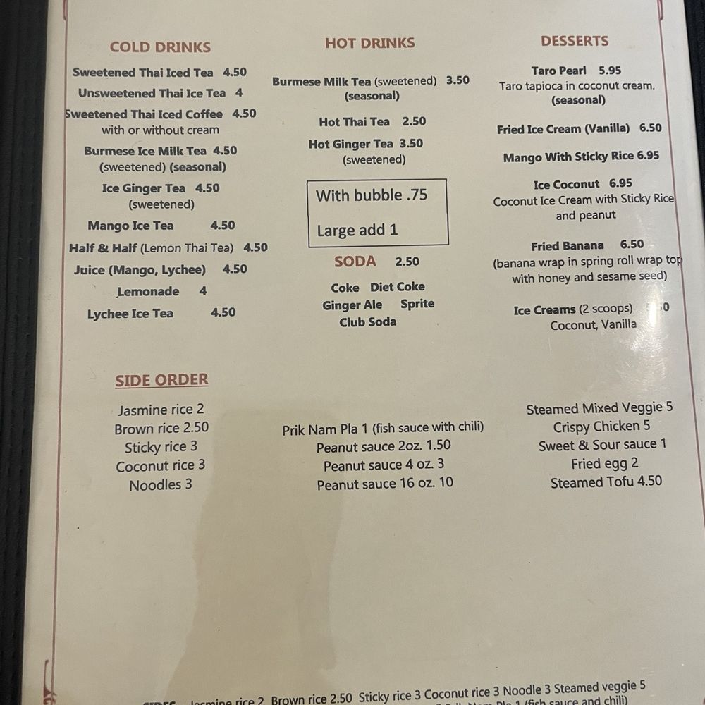 Thai Thai - menu - Thai Near Me - Northampton, Massachusetts Thai Thai - menu - Thai Near Me - Northampton, Massachusetts