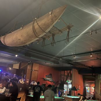 Tap Haus - canoe on the ceiling - Pool Halls Near Me - Berkeley, California