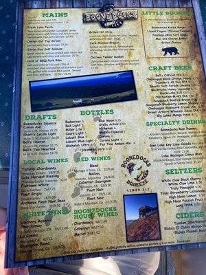 Menu photo 3 Boonedocks Glen Arbor, MI