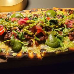 Delicious lamb flat bread@ Sly!