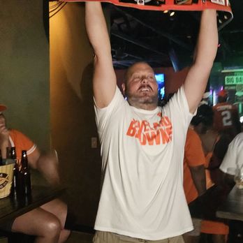 The Bonfire - Dude won a custom Browns Belt from a raffle!! - Bars Near Me - Paradise, Nevada