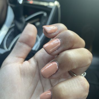 Spa & Nails On Mesa - the shape is all messed up, there are bubbles in the polish and the polish application is ATROCIOUS - Nail Salons Near Me - El Paso, Texas