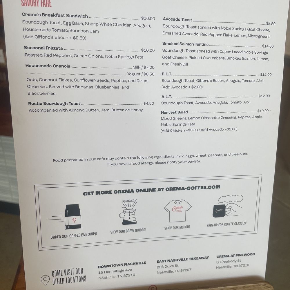 Crema Coffee Roasters - Coffee & Tea Near Me - Brentwood, Tennessee Crema Coffee Roasters - Coffee & Tea Near Me - Brentwood, Tennessee