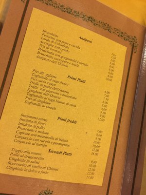 Menu photo 1 Osteria L'osteria Siena, SI Menu photo 1 Osteria L'osteria Siena, SI