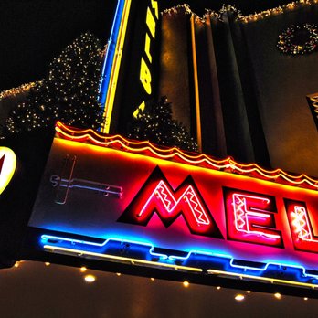 Melba Theater - Melba neon with Christmas decorations - Cinema Near Me - Batesville, Arkansas