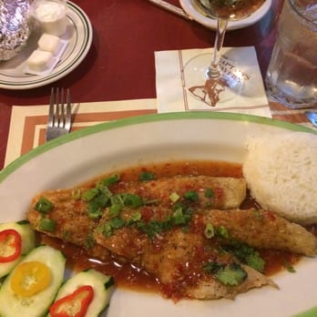 Captains Tavern - Crispy Branzino prepared in a Spicy Asian Tamarind Sauce. - Seafood Near Me - Miami, Florida