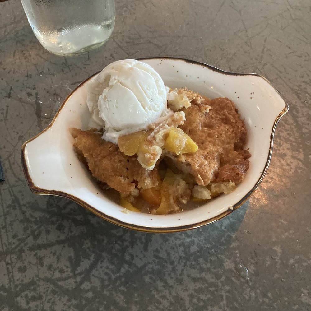 The Village Table & Tavern - Peach Cobbler - New American Near Me - Duck, North Carolina