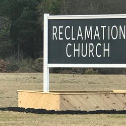 Reclamation Church - Street Sign on NC 210