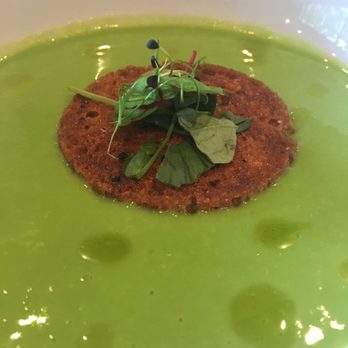 Parkside - Chilled spring pea soup - Seafood Near Me - Austin, Texas Parkside - Chilled spring pea soup - Seafood Near Me - Austin, Texas