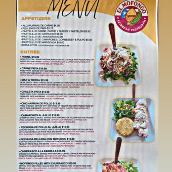 El Mofongo - Menú criollo de El Mofongo Caribbean Restaurant -- descubre mofongo, chuletas Kan Kan, alcapurrias, rellenos de papa y mucho más." - Puerto Rican Near Me - Arlington, Texas El Mofongo - Menú criollo de El Mofongo Caribbean Restaurant -- descubre mofongo, chuletas Kan Kan, alcapurrias, rellenos de papa y mucho más." - Puerto Rican Near Me - Arlington, Texas