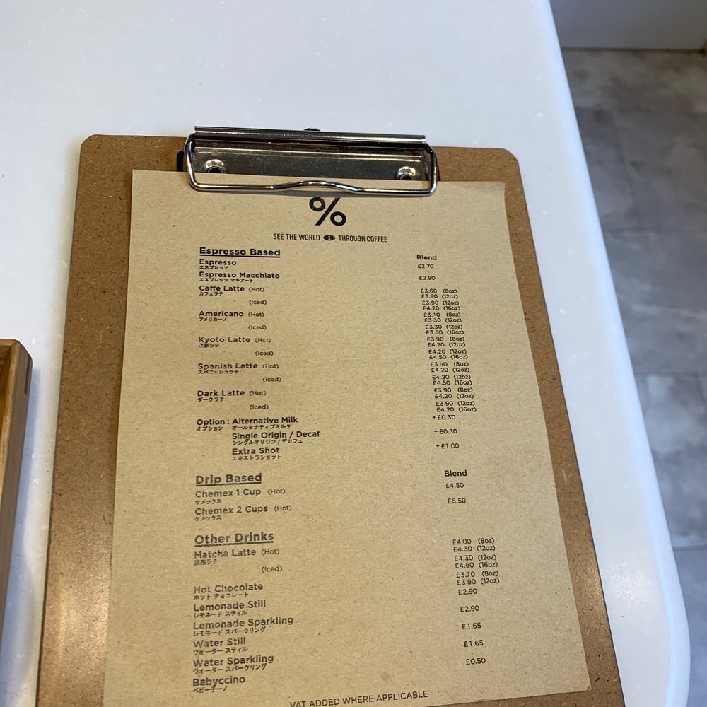 % Arabica - Coffee & Tea Near Me - London, XGL