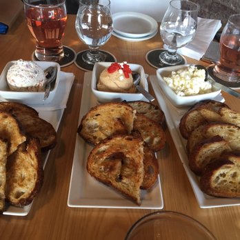 Ash & Elm Cider - Salmon dip, hummus, and the goat cheese-- served with toasted, buttered bread. - Cideries Near Me - Indianapolis, Indiana Ash & Elm Cider - Salmon dip, hummus, and the goat cheese-- served with toasted, buttered bread. - Cideries Near Me - Indianapolis, Indiana