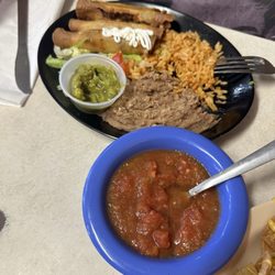 Al-O-Mar Restaurant - Taquito ( Flautas) plate, good stuff for under $10.