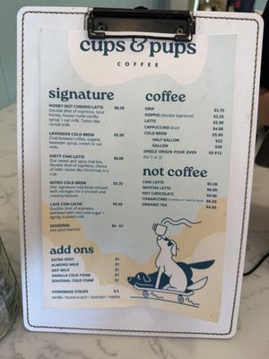 Menu photo 3 Cups & Pups Coffee Orlando, FL Menu photo 3 Cups & Pups Coffee Orlando, FL