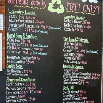 Refill Madness - Refill menu as of 4/2024 - Personal Shopping Near Me - Sacramento, California