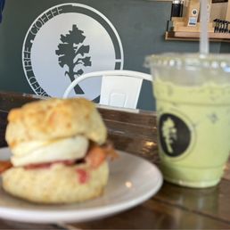 Blueberry Lavender Matcha and Bacon Egg Herb Biscuit