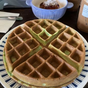 The Quynh Cafe - Pandan waffle - Desserts Near Me - Duluth, Georgia The Quynh Cafe - Pandan waffle - Desserts Near Me - Duluth, Georgia