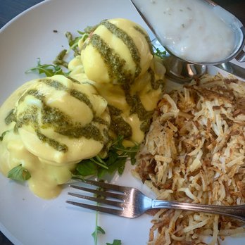 Broken Yolk Cafe - Caprese Benedict with hashbrowns - Breakfast & Brunch Near Me - Spring, Texas Broken Yolk Cafe - Caprese Benedict with hashbrowns - Breakfast & Brunch Near Me - Spring, Texas