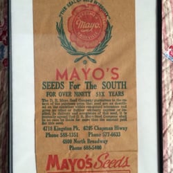 Mayo Gardens Center - 'Vintage' seed bag -mid-1970's!