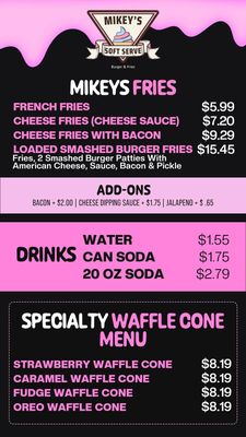 MIKEY'S SOFT SERVE / SMASHED BURGERS AND FRIES by null