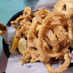 Casual Clam - Fried clams with bellies & onion rings